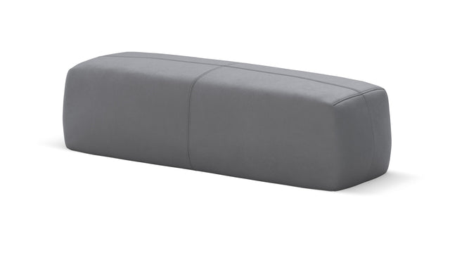 bloc armrest large - leather - dark grey - 41 in × 12 in