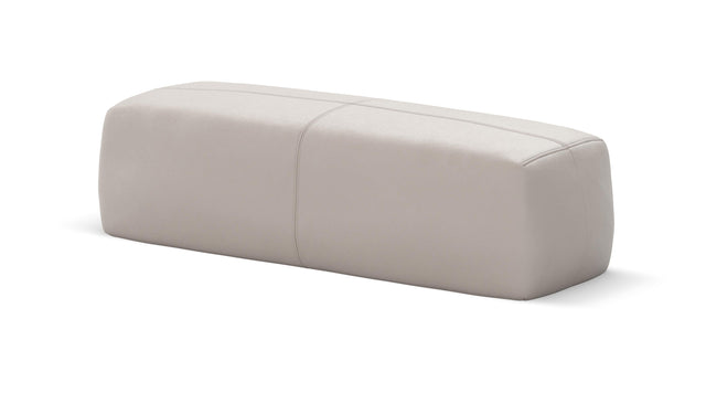 bloc armrest large - leather - light grey - 41 in × 12 in