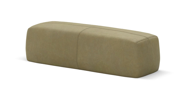 bloc armrest large - leather - olive - 41 in × 12 in