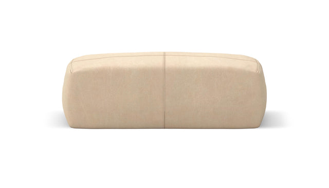 bloc armrest medium - leather - beige - 33in x 12in