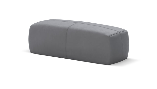 bloc armrest medium - leather - dark grey - 33in x 12in