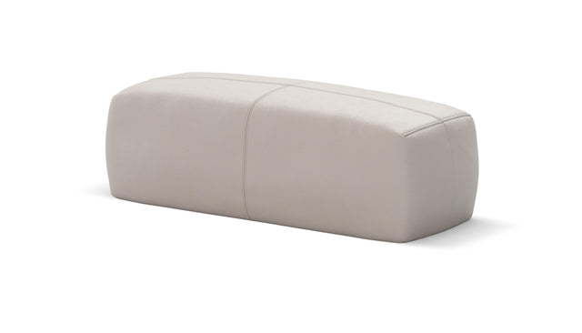 bloc armrest medium - leather - light grey - 33in x 12in