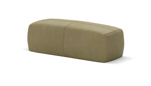 bloc armrest medium - leather - olive - 33in x 12in