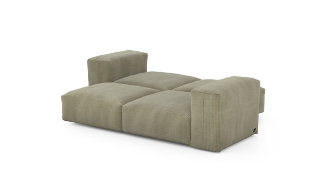 double lounger - cord velour - khaki - 78in x 66in