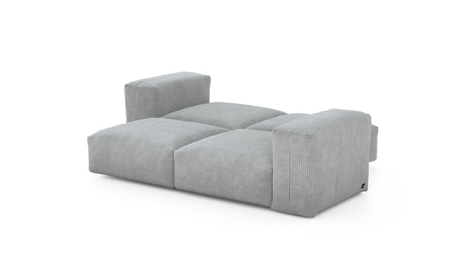 double lounger - cord velour - light grey - 78in x 66in