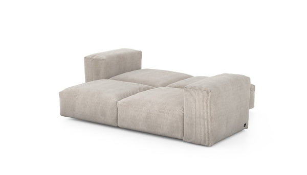 double lounger - cord velours - platinum - 78in x 66in