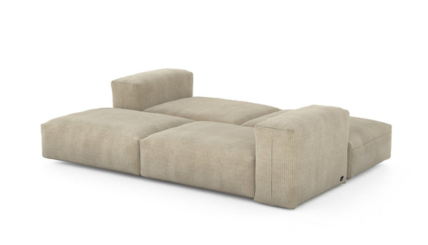 double lounger - cord velours - sand - 94in x 82in