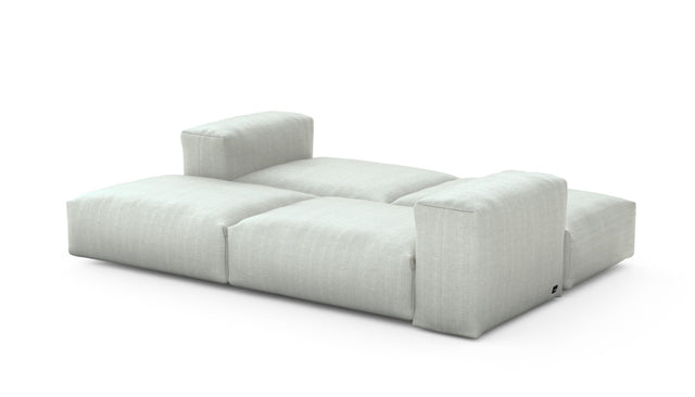 Preset double lounger - herringbone - light grey - 241cm x 168cm