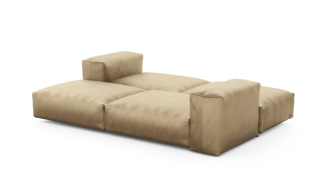 double lounger - velvet - caramel - 95in x 66in