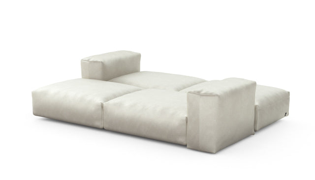 double lounger - velvet - creme - 94in x 66in