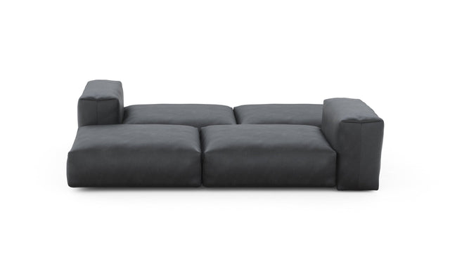 double lounger - velvet - dark grey - 95in x 66in