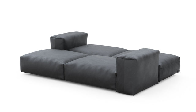 double lounger - velvet - dark grey - 95in x 66in