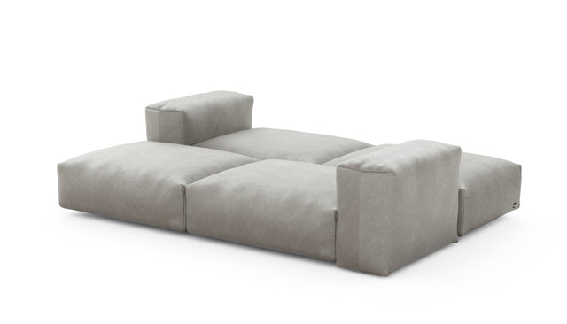 double lounger - velvet - light grey - 95in x 66in