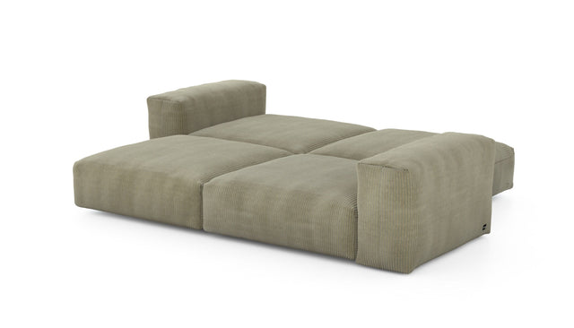 double lounger - cord velour - khaki - 95in x 83in