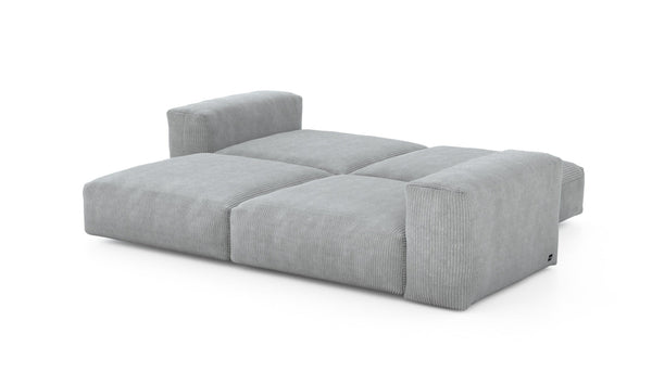double lounger - cord velours - light grey - 94in x 82in