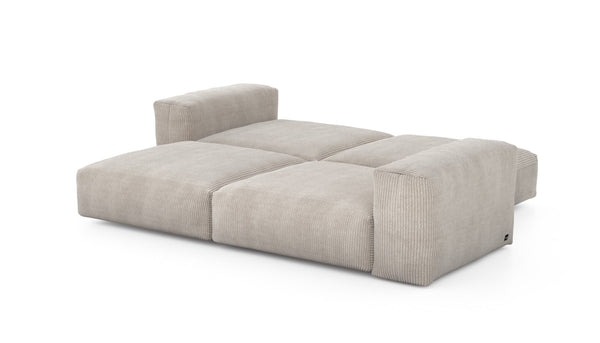 double lounger - cord velours - platinum - 94in x 82in