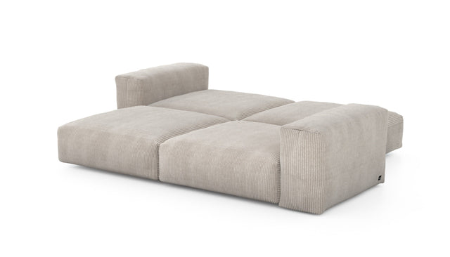 double lounger - cord velour - platinum - 95in x 83in