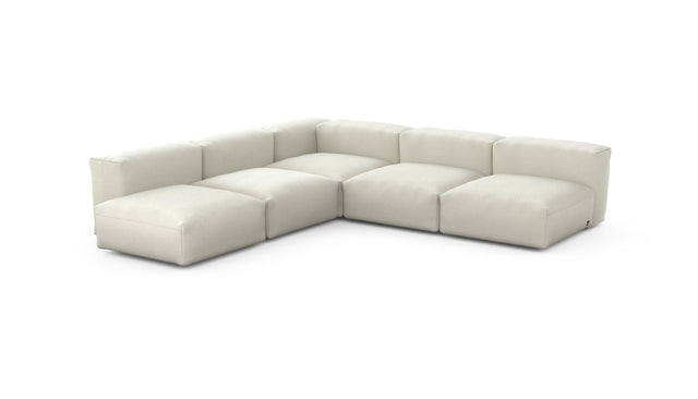 Preset five module corner sofa - linen - platinum - 283cm x 283cm