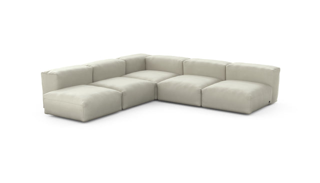 Preset five module corner sofa - pique - beige - 283cm x 283cm