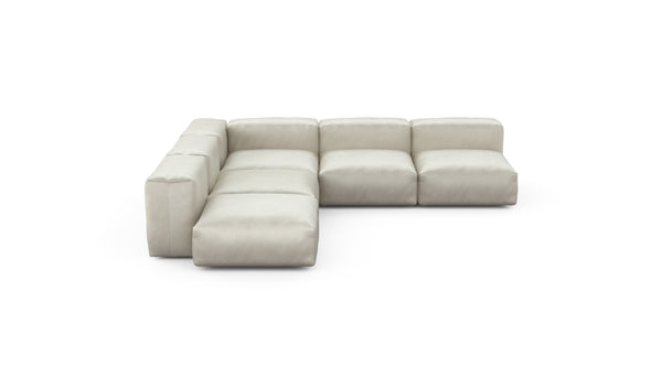 Preset five module corner sofa - velvet - creme - 283cm x 283cm