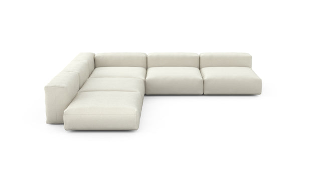 Preset five module corner sofa - linen - platinum - 346cm x 346cm