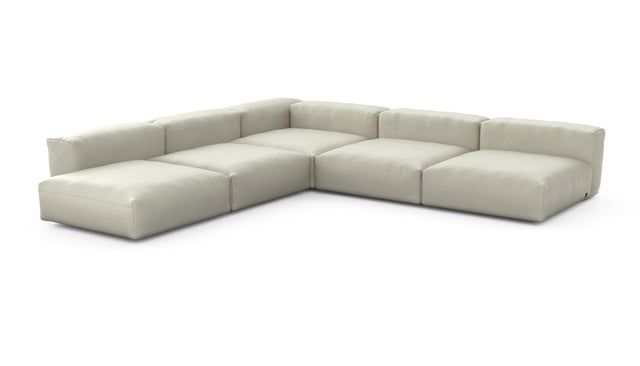 Preset five module corner sofa - pique - beige - 346cm x 346cm