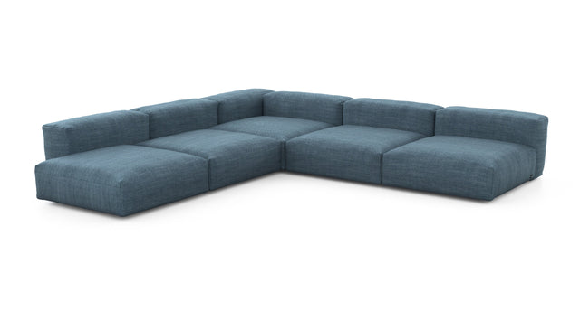 Preset five module corner sofa - pique - dark blue - 346cm x 346cm