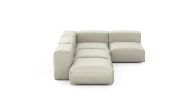 Preset four module corner sofa - pique - beige - 199cm x 283cm