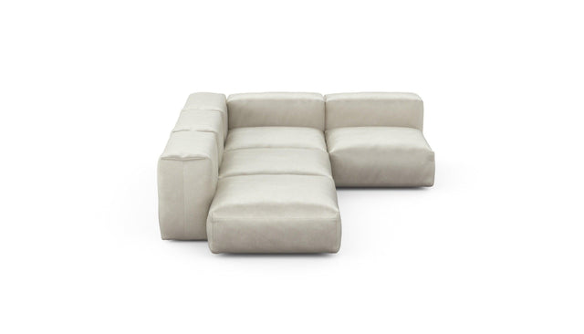 Preset four module corner sofa - velvet - creme - 199cm x 283cm