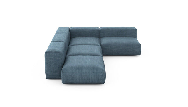 Preset four module corner sofa - pique - dark blue - 220cm x 346cm