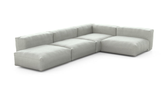 Preset four module corner sofa - pique - light grey - 220cm x 346cm