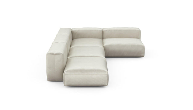 Preset four module corner sofa - velvet - creme - 220cm x 346cm