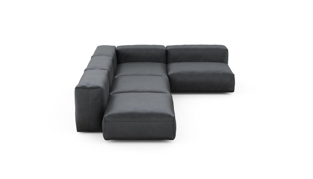 Preset four module corner sofa - velvet - dark grey - 220cm x 346cm