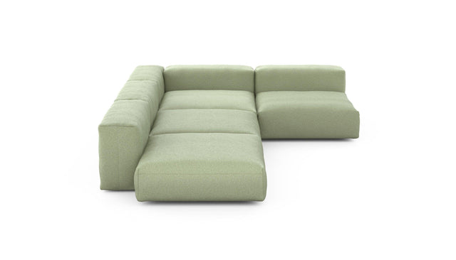 Preset four module corner sofa - linen - olive - 241cm x 346cm