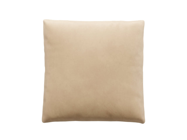 jumbo pillow - leather - beige - 39in x 39in