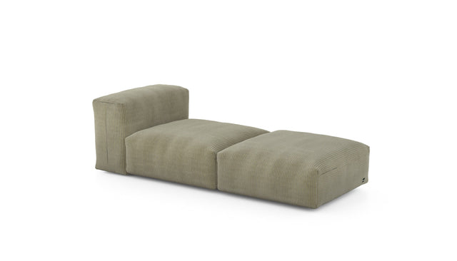 Preset lounger - cord velours - khaki - 199cm x 84cm