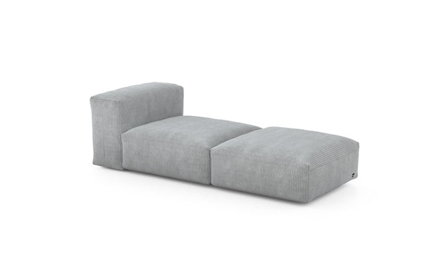 Preset lounger - cord velours - light grey - 199cm x 84cm