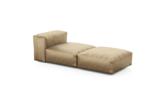 Preset lounger - velvet - caramel - 199cm x 84cm