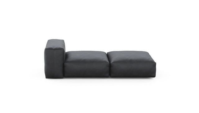 Preset lounger - velvet - dark grey - 199cm x 84cm