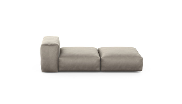 Preset lounger - velvet - stone - 199cm x 84cm