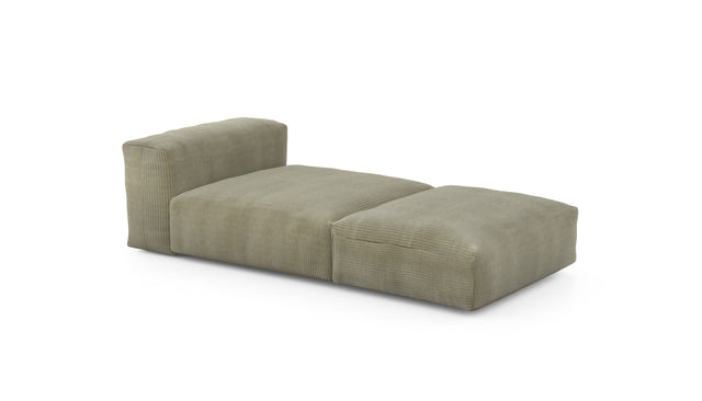 Preset lounger - cord velours - khaki - 220cm x 105cm