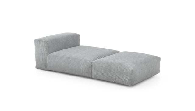 Preset lounger - cord velours - light grey - 220cm x 105cm