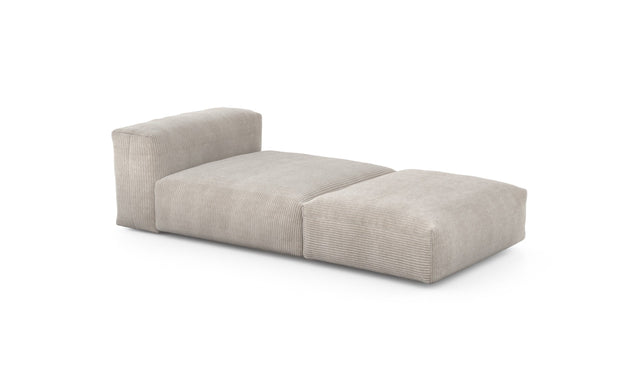 Preset lounger - cord velours - platinum - 220cm x 105cm