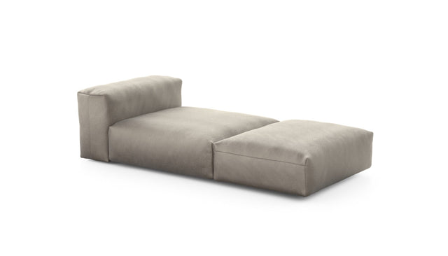 Preset lounger - velvet - stone - 220cm x 105cm