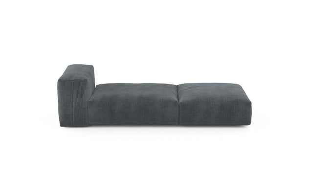 Preset lounger - cord velours - dark grey - 220cm x 84cm