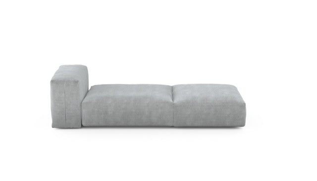 Preset lounger - cord velours - light grey - 220cm x 84cm