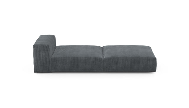 Preset lounger - cord velours - dark grey - 241cm x 105cm