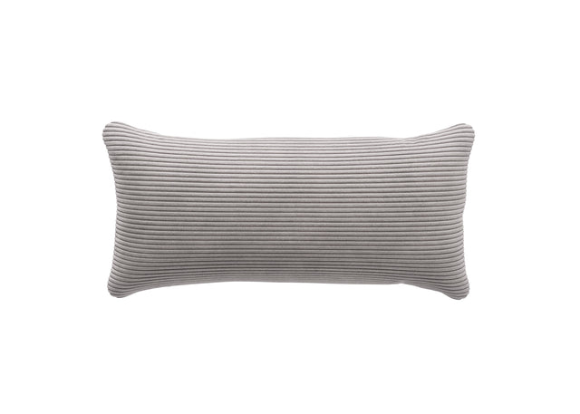 pillow - cord velour - platinum - 23in x 12in