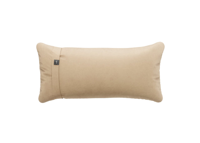 pillow - leather - beige - 23in x 12in