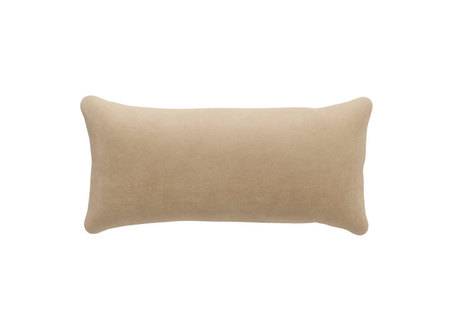 pillow - leather - beige - 23in x 12in